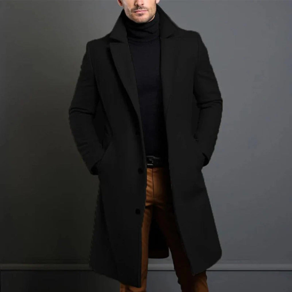 Men’s Wool-Blend Coat – Modern Elegance for Cool Seasons 0
