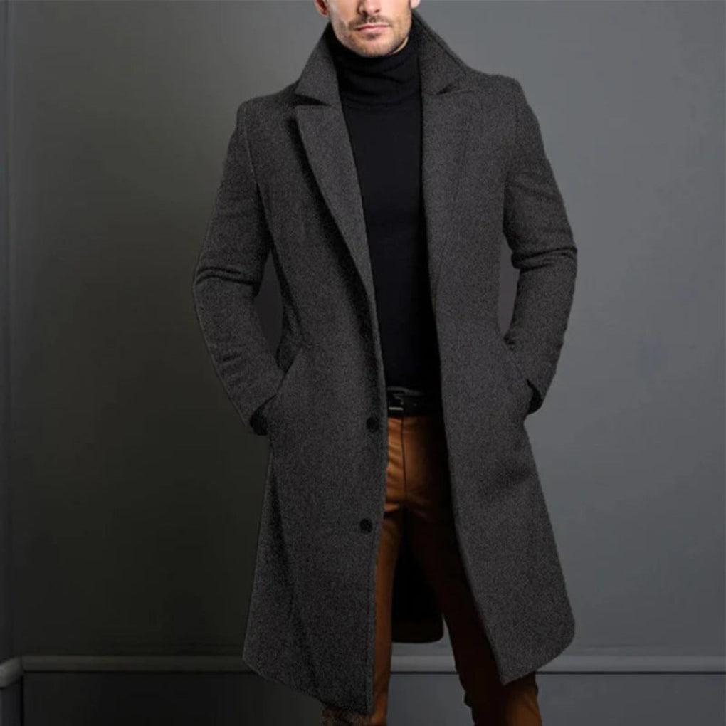 Men’s Wool-Blend Coat – Modern Elegance for Cool Seasons 2